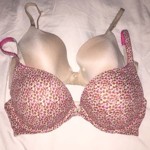 Victoria’s Secret pink tan nude sexy cute lace 36d